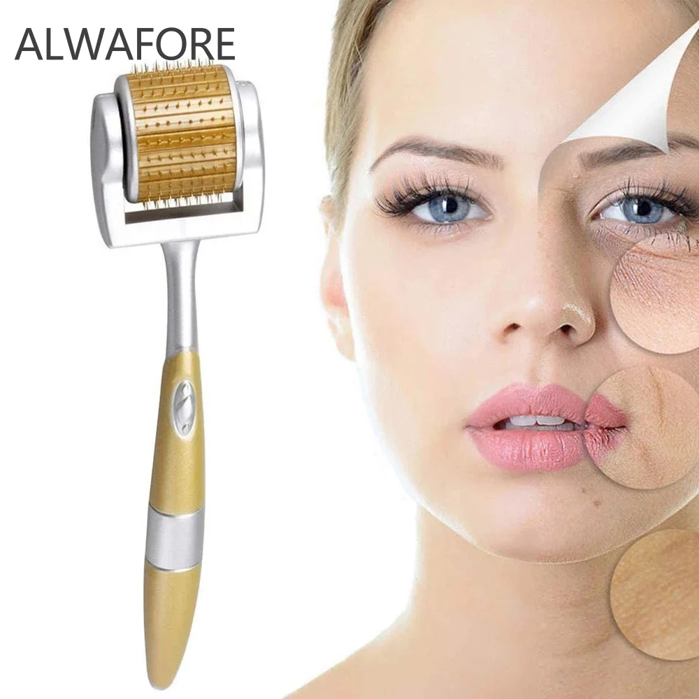 Профессиональный титановый Дерма-ролик ZGTS, 192 игл для ухода за лицом и лечения выпадения волос, сертификат CE