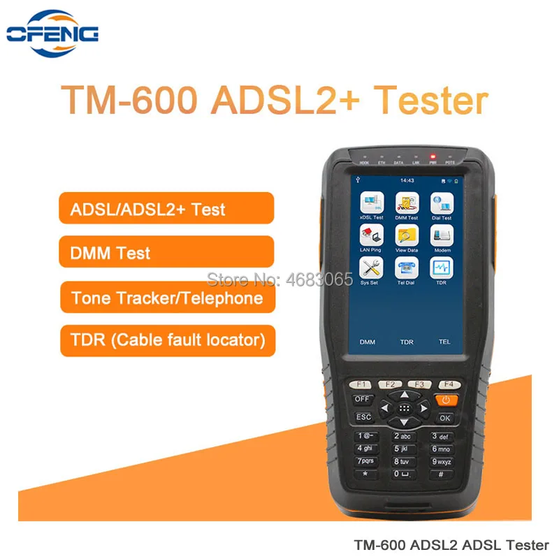 Полная функция s TM-600 ADSL2+ тест er тестер ADSL с DMM тест+ TDR функция+ тональный трекер