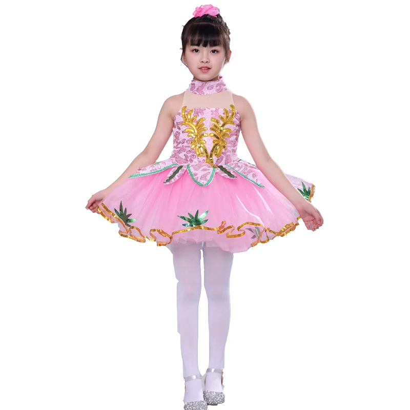 Детский день Жасмин танцевальные костюмы маленький Лотос стиль цветок фея Мальчики Лотос пруд лунный свет лотос танец