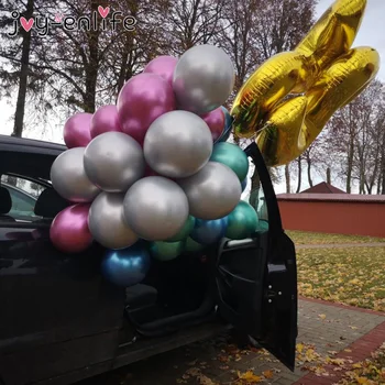 

30/50/100pcs Chrome Metallic Latex Air Helium Balloons Globos Confetti Ballon Baby Shower Wedding Birthday Party Decoration Kids