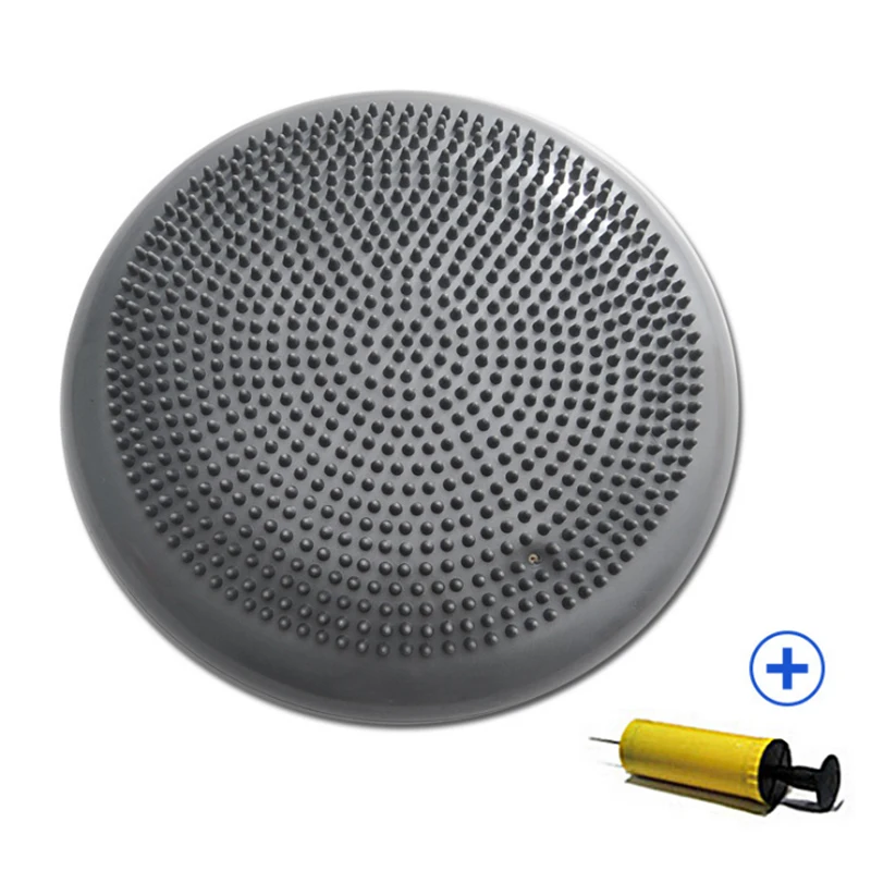 Waterproof Soft Balance Pad Yoga Mat Block Pad Thick Balance Cushion Balance disk Fitness Training Pilates Yoga Ball - Color: Gray