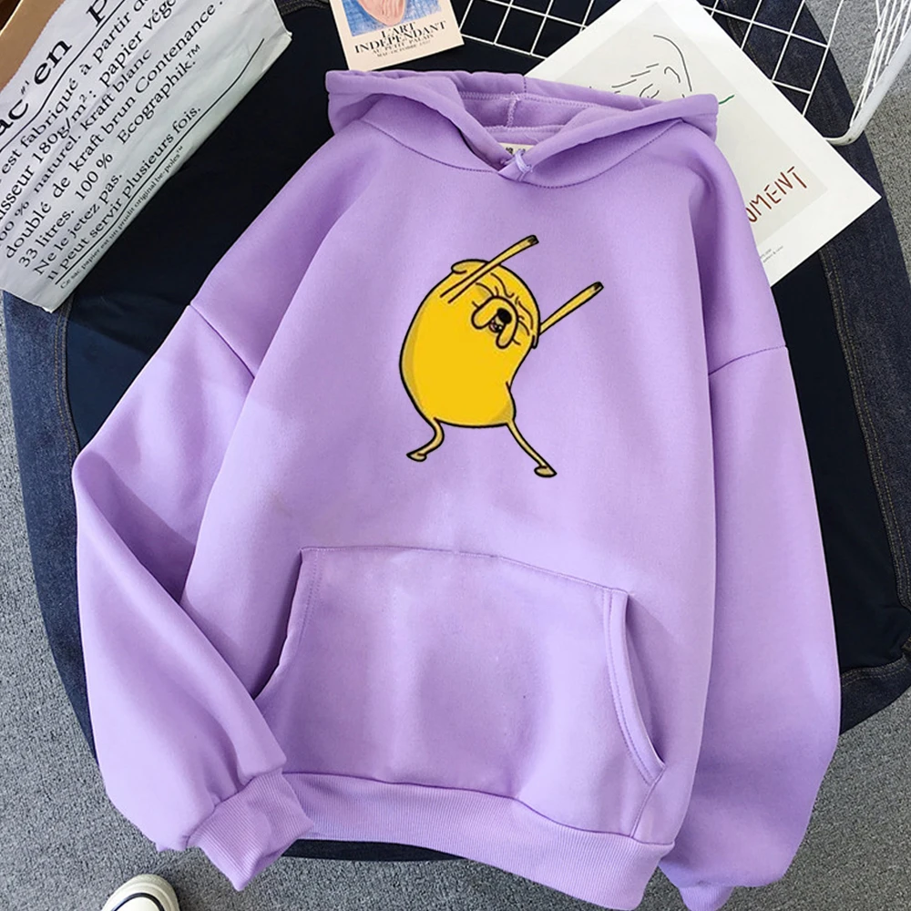  Old Yellow Man Graphics Print Creative Fun Hoodies Women Warm Sweatshirt Hip Hop Streetwear Kawaii 