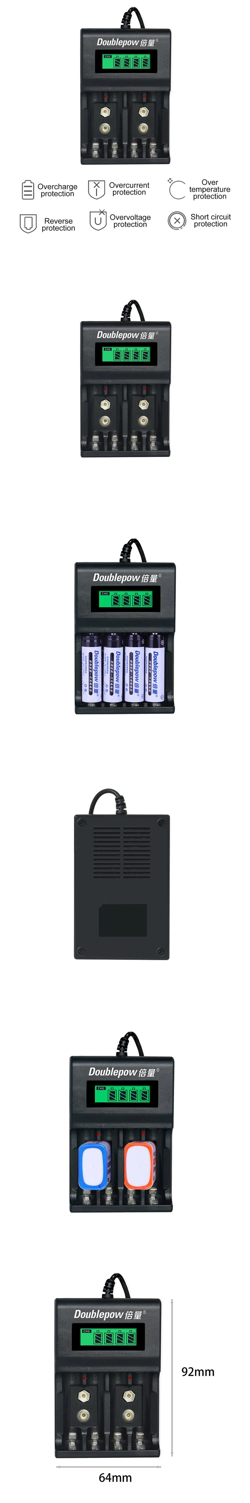 Doulepow li-ion или AA AAA аккумуляторная батарея ж/USB/lcd зарядное устройство набор LS
