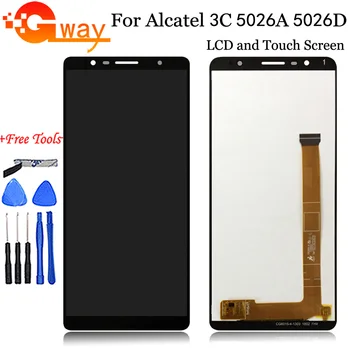 

6.0" Black For Alcatel 3C 5026 5026A 5026D OT5026 LCD Display Touch Screen Panel Glass Sensor Digitizer Assembly Replacement