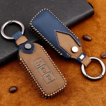 

2 3 Buttons Remote Key Case For Mitsubishi L200 ASX Outlander Eclipse Cross Pajero Sport Lancer Leather key Fob Shell Cover