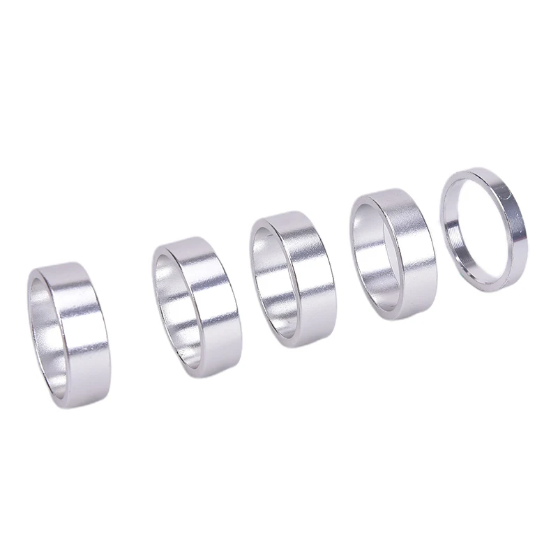 4PCS 10MM 1PCS 5MM 4 шт 5/10/15/20 мм Алюминий сплав гарнитура стволовых Spacer вилка шайба Кепки для дорожного велосипеда езда на велосипеде - Цвет: 4PCS 10MM 1PCS 5MM