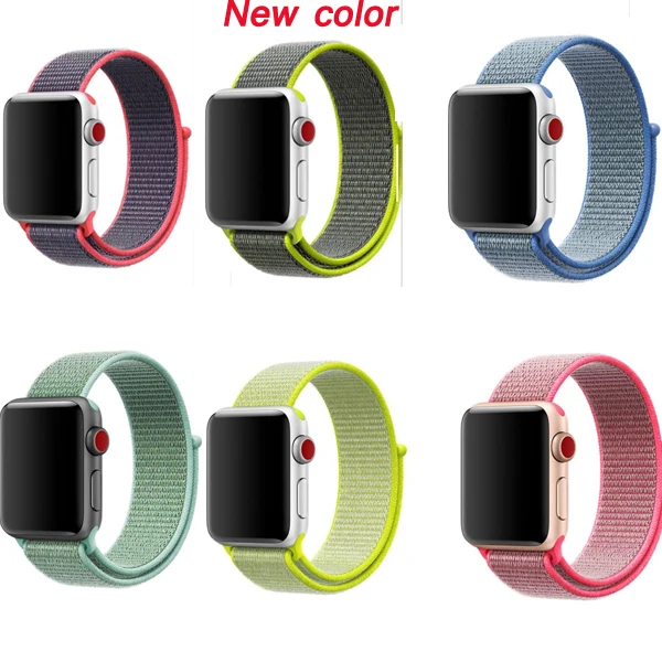 Спортивный нейлоновый ремешок для Apple Watch 42 мм 44 серия 5 4 3 2 1 браслет iwatch 38 40