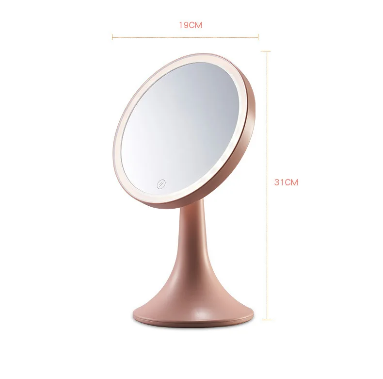 AOJIAO, зеркало для макияжа, светодиодный, мягкий светильник, HD зеркало, зарядка через USB, для хранения, пластик, материал для защиты окружающей среды, заполняющий светильник, зеркало