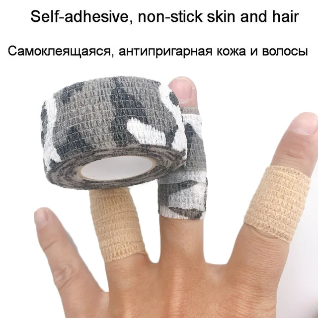 1 pcs Camouflage Elastic Bandage Self-adhesive Finger Wrist Palm Ankle Fixer Wrap Tape crossfit Sport Tape Pet Medical Bandage 5