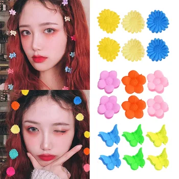 

60pcs Cute Mini Candy Colors Plastic Hair Claw Clips Bangs Pins Hair Accessories for Women Kids Children Girls