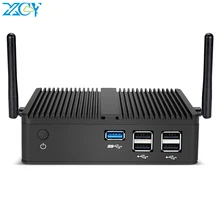 XCY fansız Mini PC Intel Celeron J1900 dört çekirdekli Windows 10 Linux DDR3L RAM mSATA SSD VGA HDMI WiFi gigabit LAN 5xUSB HTPC