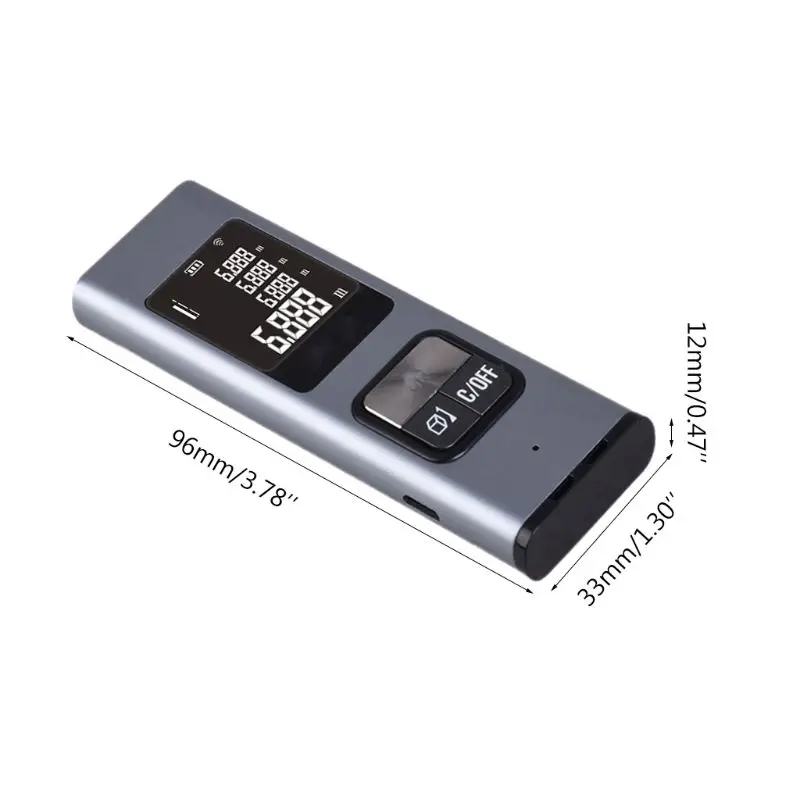 Портативный мини USB Перезаряжаемый Цифровой Металлический лазерный дальномер 40 м высокая точность портативный дальномер