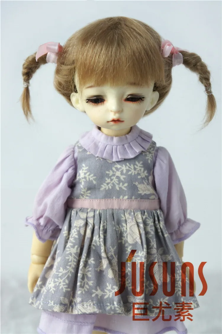 JD540 1/6 1/4 1/3 милые BJD мохеровые парики для размера 6-7 дюймов 7-8 дюймов и 8-9 дюймов кукольные модные аксессуары две косички кукольные волосы