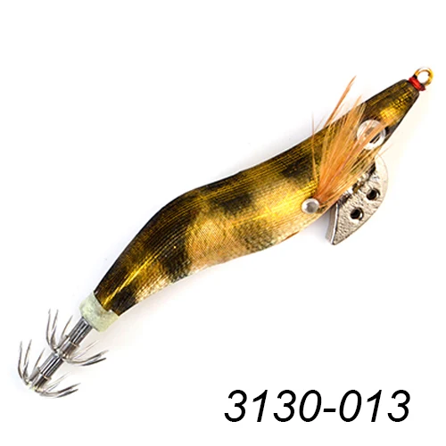 FISH KING 8-13,5 см 3D Jigi eyes рыболовный прикорм кальмаров крючок светящиеся воблеры джиггинг осьминог, Каракатица деревянная креветка жесткая приманка - Цвет: 3130-013
