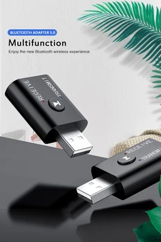 

Bluetooth Transmitter 5.0 + EDR Audio Adapter For TV PC Headphones 3.5MM Jack AUX USB Stereo Music Wireless Adapter Plug & Play