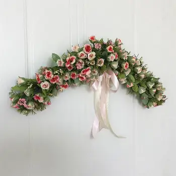 

1pc Artificial Rose Vine Hanging Rose Garland Plastic Flowers Doorway Decor