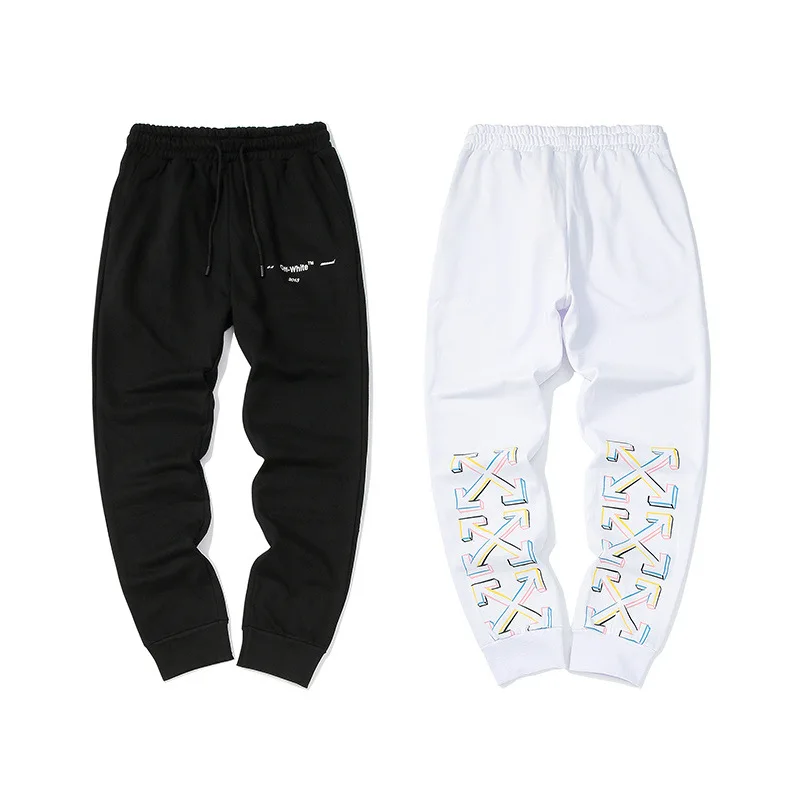 

Behind Color Arrowhead Printed Trousers 2019 Autumn New Style MEN'S Wear Large Size Loose-Fit Pure Cotton Casual Sweatpants Ow