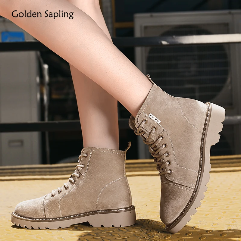 

Golden Sapling Outdoor Boots Women Breathable Leather High Top Tactical Shoes for Mountain Trekking Tooling Boot Women's Sneaker