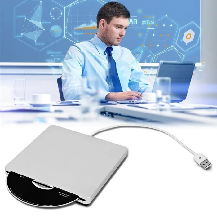 Ультра-тонкий внешний DVD привод USB 3,0 Дубликатор диска для компьютера ноутбука FKU66