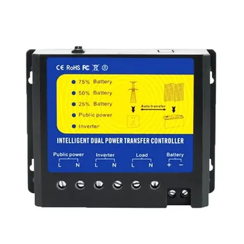 

Q4500 Dual Power Transfer Controller Solar Charge Controller Power Switch Regulator DC 12V 24V 48V AC 110V 220V Automatic
