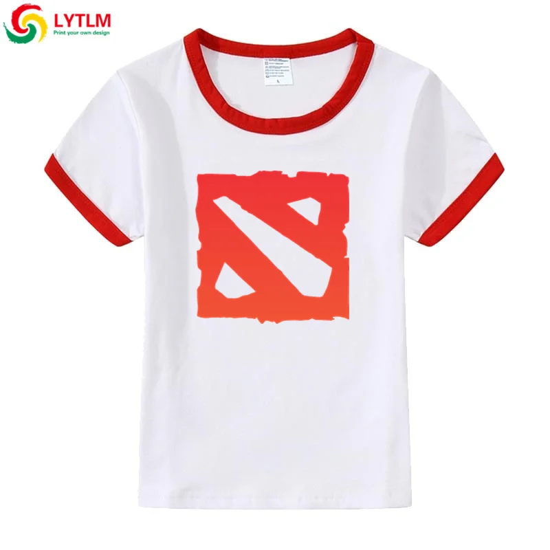 LYTLM Dota/2 футболки Летние Стильные Свободные Детские футболки с короткими рукавами для девочек футболки для маленьких мальчиков винтажная детская футболка - Цвет: DXZB LYCRA Red