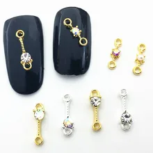 Японский стиль с инкрустацией стразами симфония Небольшой Сплав роспись ногтей металлические полосы Кольцо Жемчуг фототерапия ногтей DIY наклейки