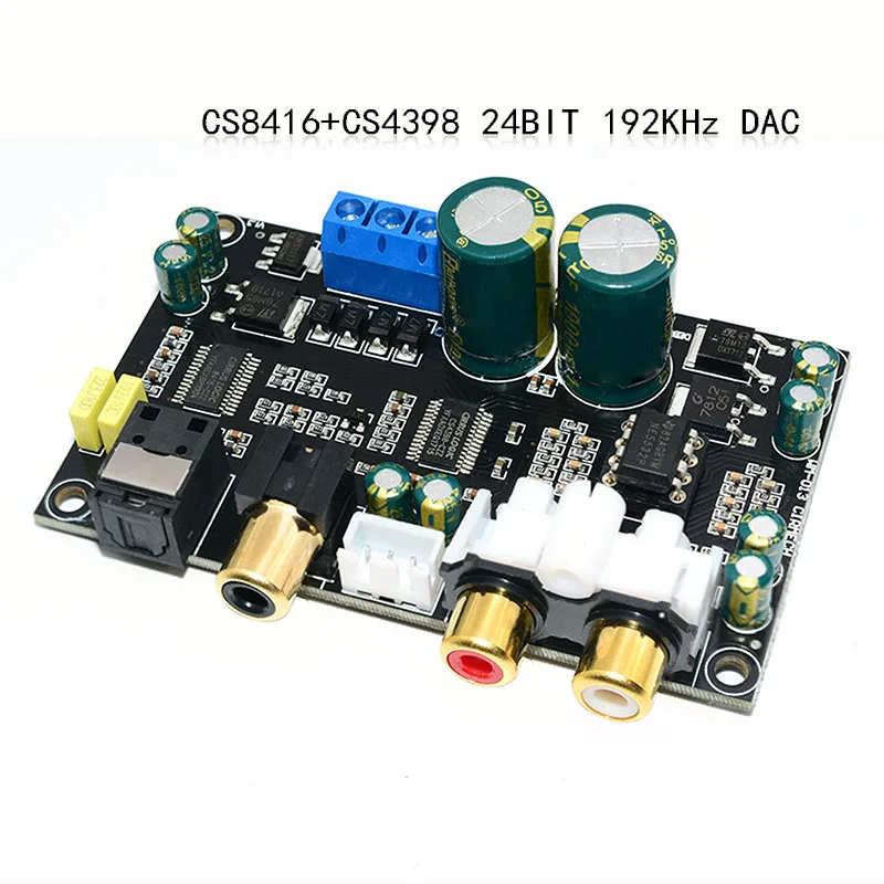 HIFI Enthusiast High Fidelity CS8416CS4398 Chip 24BIT192KHz Coaxial Fiber DAC Decoder Board