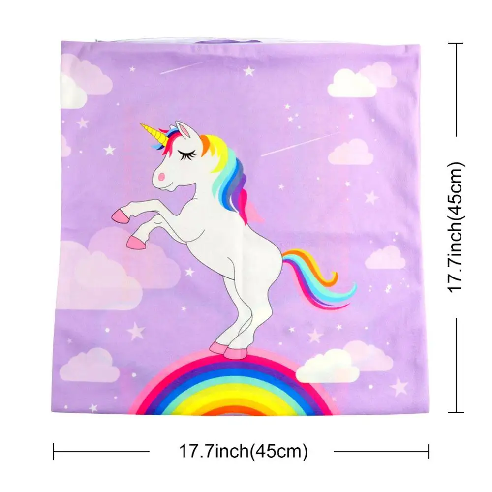 Unicorn OurWarm рождественские украшения для дома белый медведь мягкая плюшевая подушка чехол размером 45*45 см с одной стороны из искусственного меха накидки на подушки, год Подарки - Цвет: Unicorn