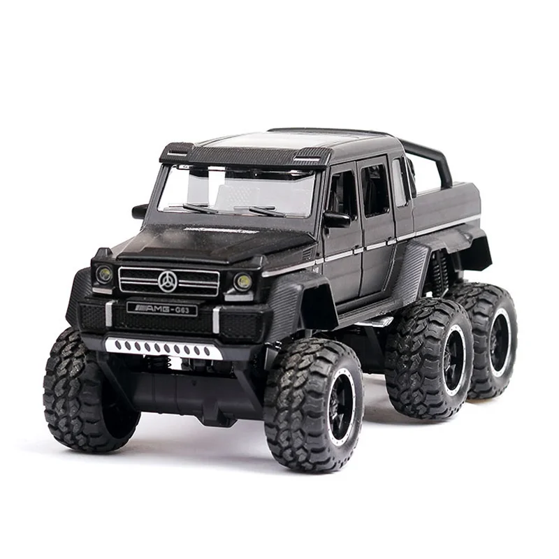1:28 литье под давлением FORD RAPTOR f150 SUV металлическая модель автомобиля игрушечные колеса сплав автомобиль звук и светильник оттягивающийся автомобиль мальчик малыш игрушки vw модель - Цвет: Black 6X6