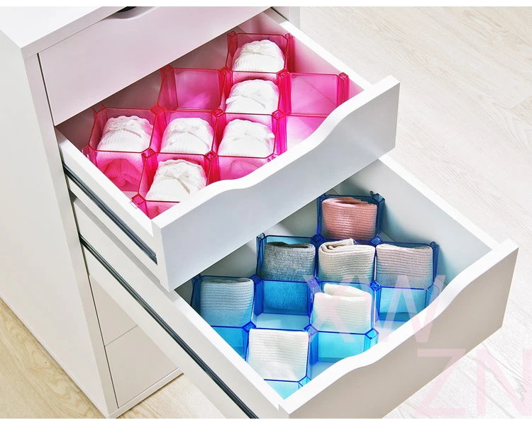 Honeycomb Box Drawer Lattice Organizer Storage Holder Multifunction DIY Cosmetic Stationery Figure&underwear Desk Rack