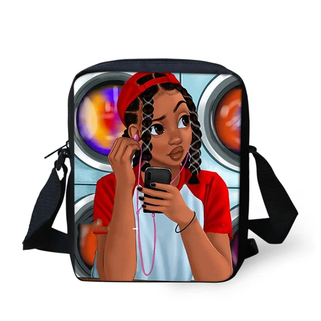 NOISYDESIGNS детские школьные рюкзаки для девочек-подростков, Детские рюкзаки 3 шт./компл. для девочек черного цвета Magic афро женский с принтом Mochila Escolar - Цвет: LMZY1258E