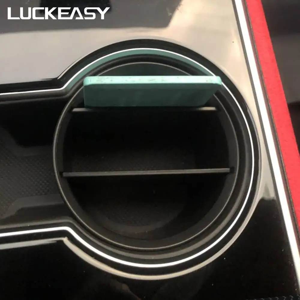 LUCKEASY портативная автомобильная подставка для чашки Tesla модель 3- отдельная Многофункциональная подставка для чашки стильная подставка для напитков