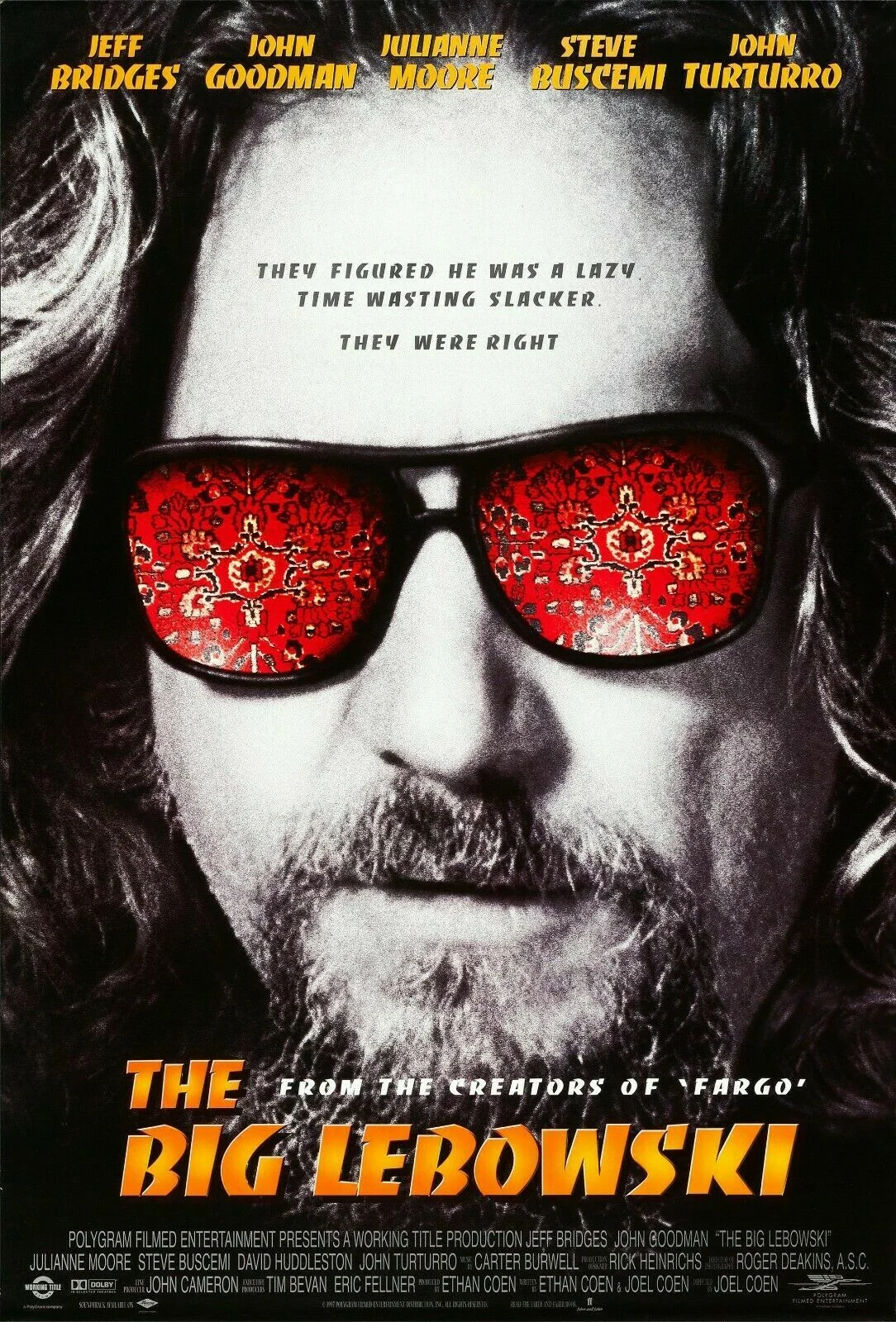 Большой Шелковый плакат Lebowski с художественной печатью фильмов домашний