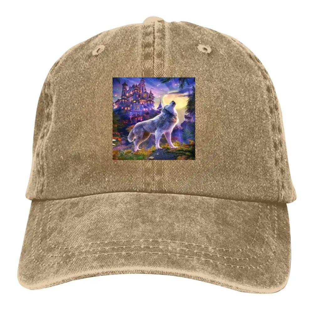 3D Романтический замок анимированный Волк Для Взрослых нейтральная бейсбольная окрашенная моющийся Ковбой шляпа солнцезащитный крем Ковбой шляпа отца
