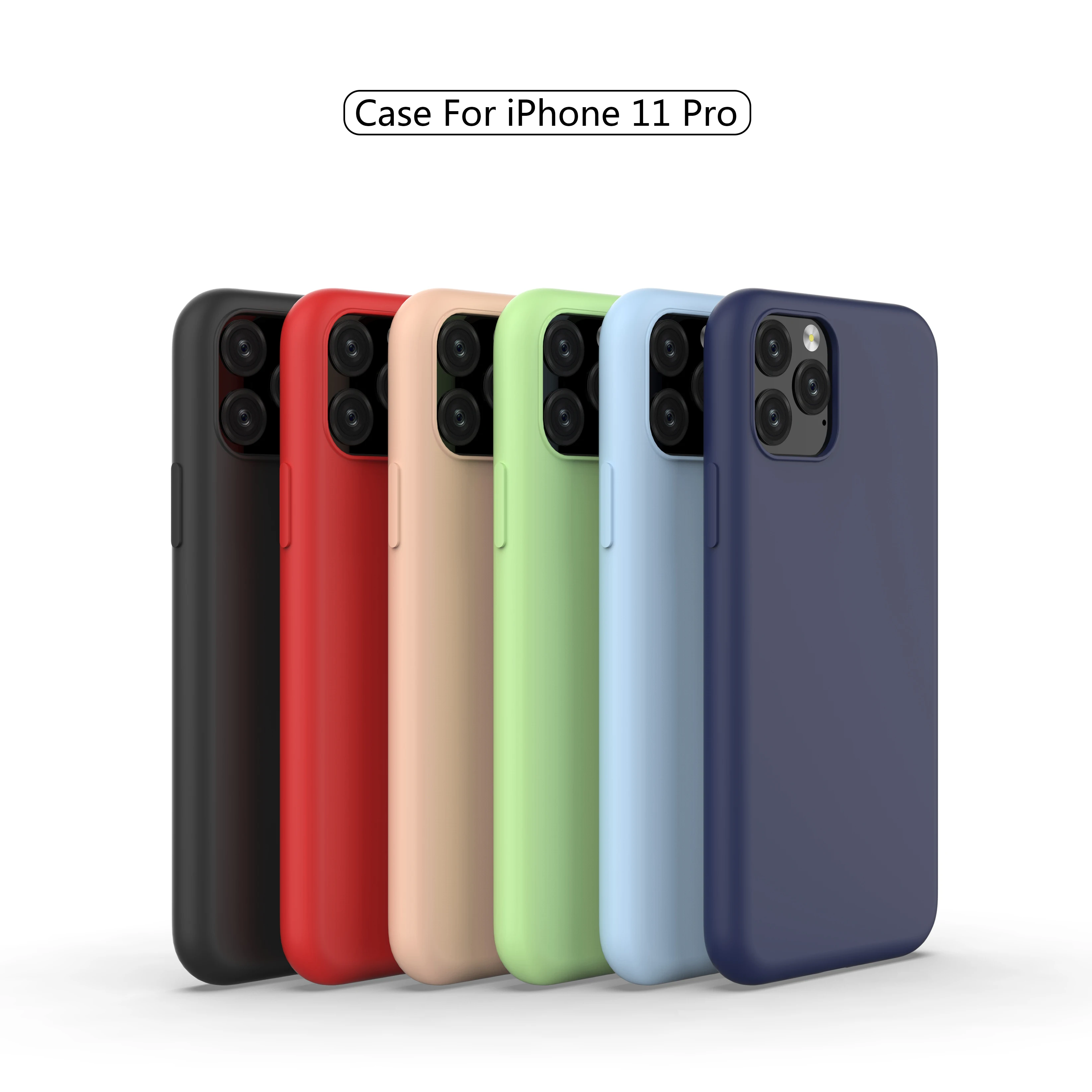

DATALAND liquid silicone phone case for iPhone11 MAX Pro 6 6S 7 8 Plus X XR XS Max smart soft silicon cases back cover Shell
