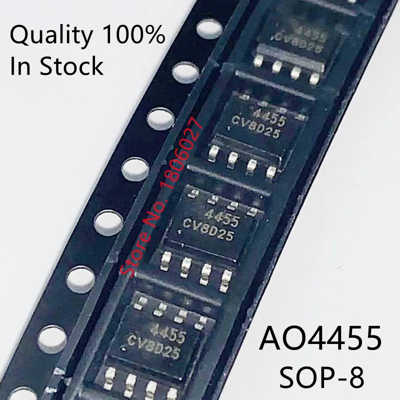 

10 шт./лот AO4455 4455 SOP8 новая МОП полевая трубка с эффектом P канал 30 в 17 а SOP-8