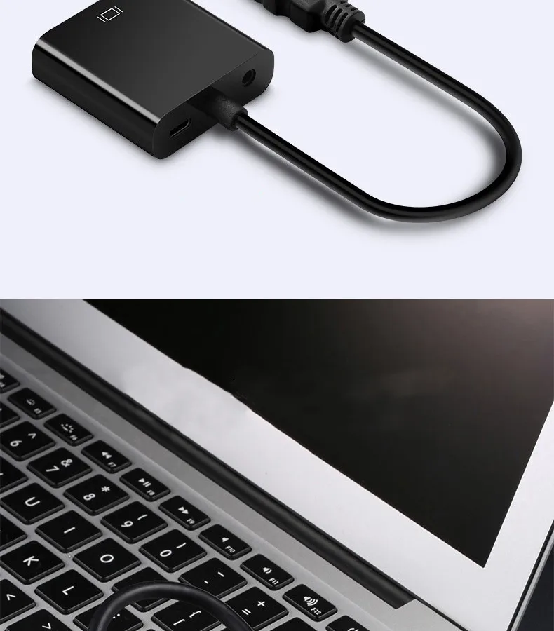 Высокое качество HDMI в VGA адаптер мужской в Famale конвертер адаптер 1080P цифро-аналоговый видео аудио для ПК ноутбук планшет