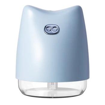 

270ML USB Air Humidifier Ultrasonic Cool-Mist Mini Humidifier with 7 Color Light for Home Office Blue