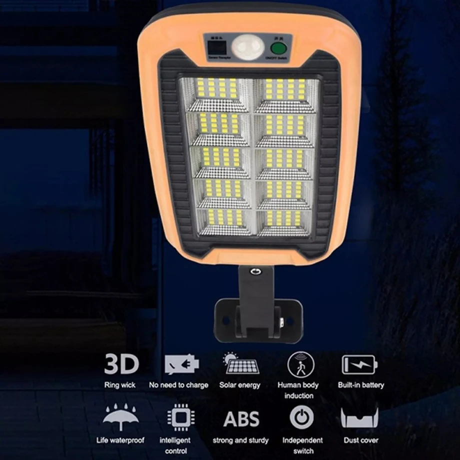 Solar LED Outdoor Street Light Remote Controller Is Equipped With Waterproof Lamp Garden Wall Balcony Lighting Human Body Induct solar camping lights