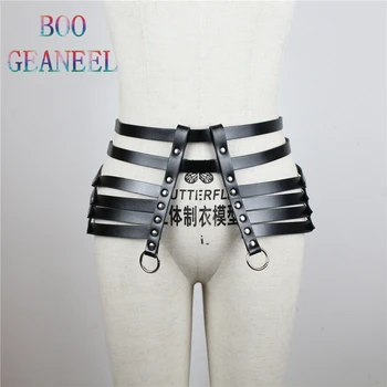 

Multi-layer Sexy Leather Harness Garters For Women Lingerie Belts Punk Waitband Body Bondage Restraints Belt Boogeaneel