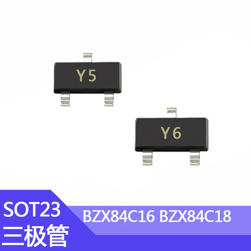 SMD Transistor BZX84C16v BZX84C18v BZX84c20 BZX84C22 BZX84C27 BZX84C30 SOT-23 100pcs
