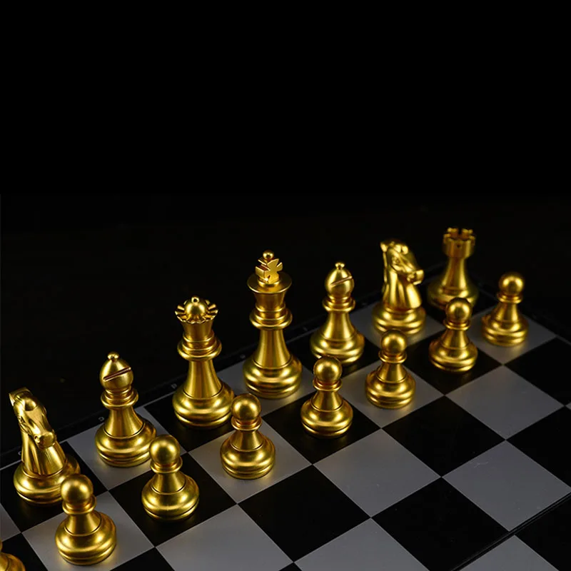 Magnetic Chess Board Game Gold Silver Folding Set//High quality Chess size 32 MSK