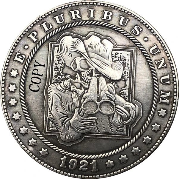 Hobo Nickel 1921-D копия монеты доллара США Моргана 193 | Дом и сад