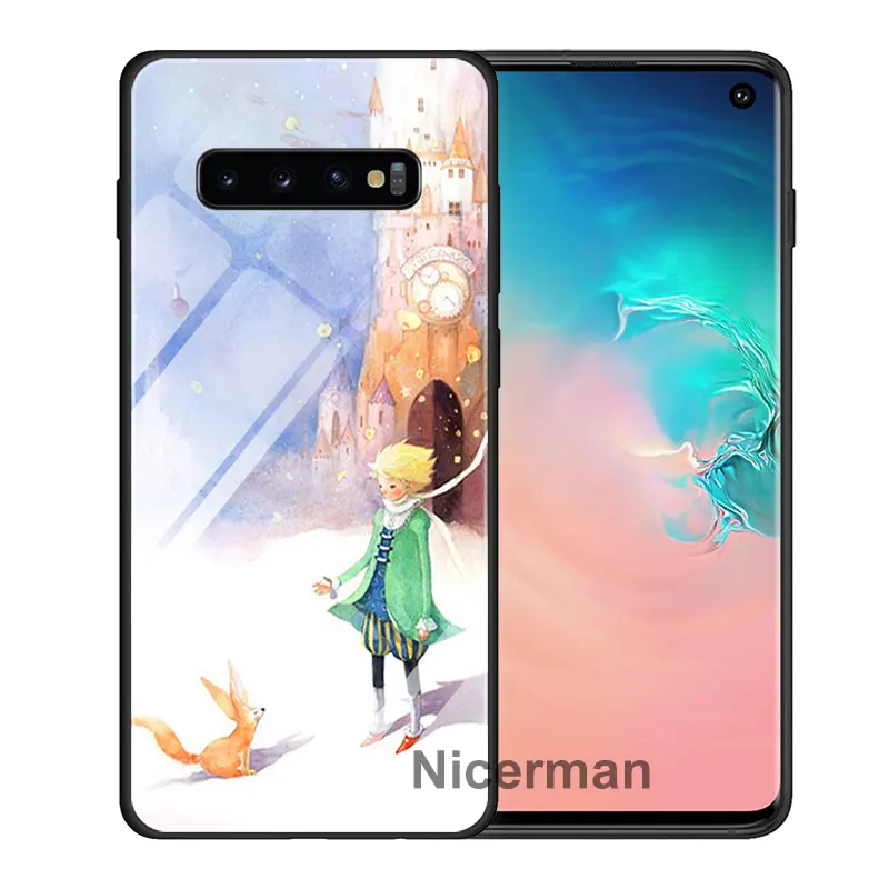 The Little Prince Tempered Glass Cases for Samsung Galaxy S10 S8 S9 Plus S10e Note 9 10 Plus A50 A30 Cover Coque