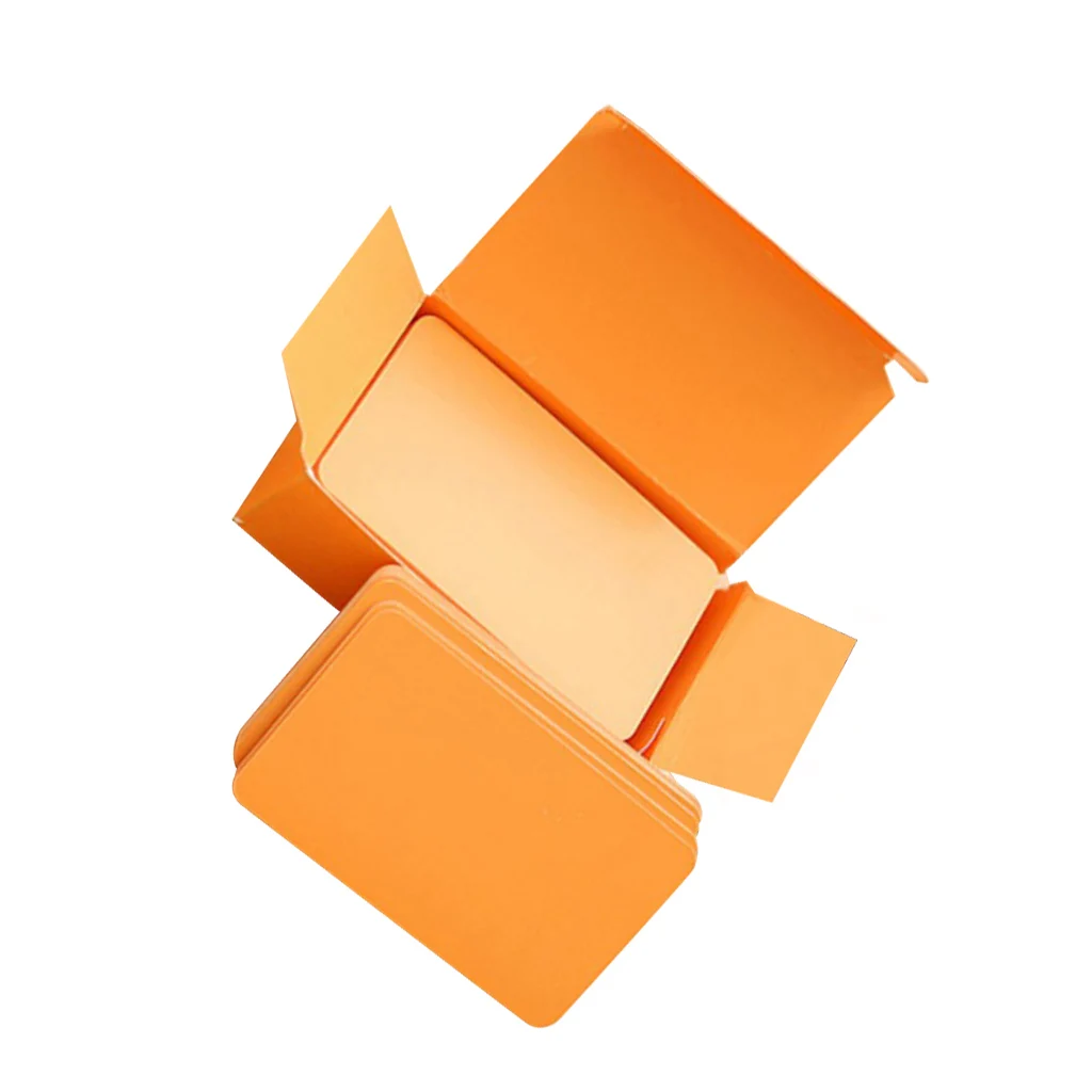 Бумажные пустые почтовые флэш-карты DIY поздравительные быстрые сообщения праздник сток День Рождения наклейки флэш-карты, 90 листов - Цвет: Orange
