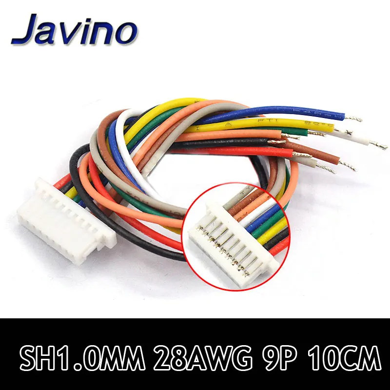 5Pcs SH 1.0 Wire Cable Connector DIY SH1.0 JST 2/3/4/5/6/7/8/9/10 Pin Electronic Line Single Connect Terminal Plug 28AWG 10cm