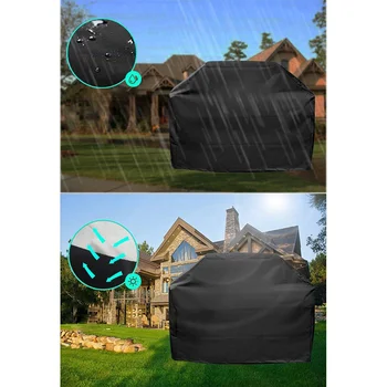 

Grill Cover BBQ Cover Protection Dust-proof Rainproof Cloth Cover Square Barbecue Supplies