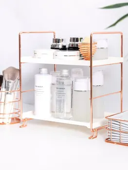 

Load-bearing Sturdy Desktop Rack Double-layer Cosmetic Storage Rack Bathroom Small Storage Rack Net Red Dormitory Artifact 4039