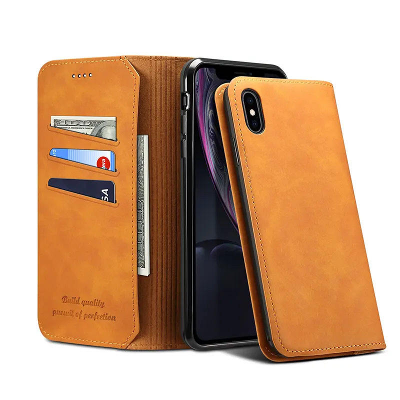 Бумажник Флип кожаный чехол для телефона iphone6 iphone7 iphone8plus iphoneX iphoneXS iPhone MAX слот для магнитных карт чехол подставка