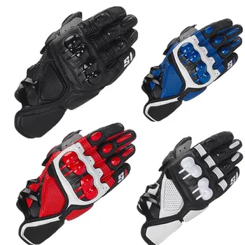 

Alpine S1 Men Road Racing Leather Motorcycle Glove Stars Full Finger Cycling Racing Motocross Luvas Motorbike Riding Gloves